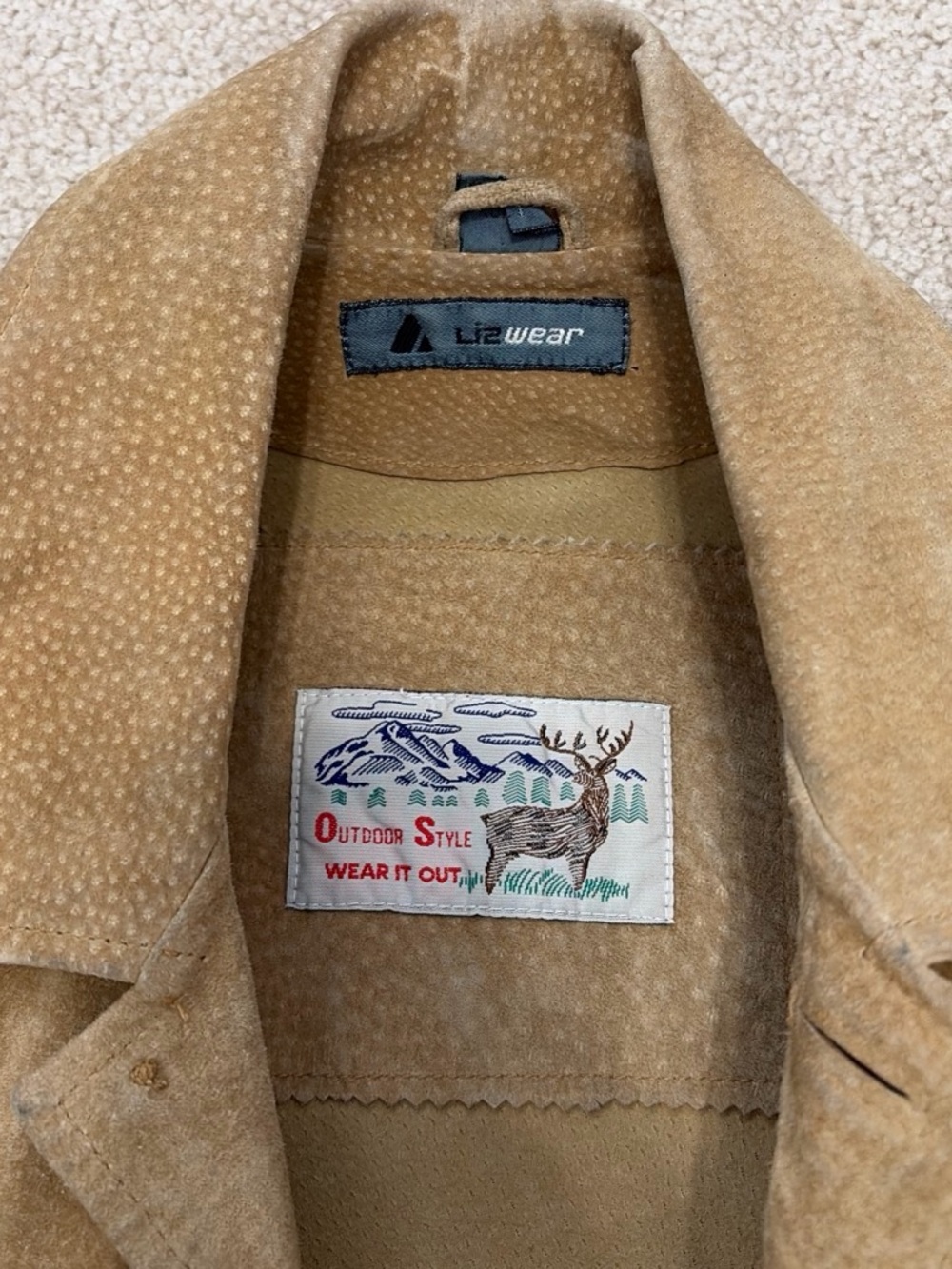 Liz Claiborne Fringe Suede Jacket - Tan - Picture 3 of 3